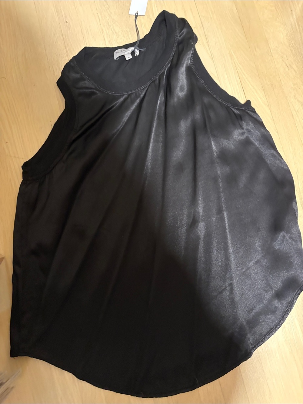 Michael Stars Black Satin Tank Top